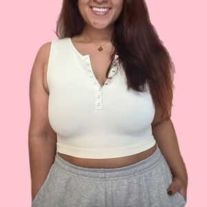 ✨intimately leo crop top - ivory✨